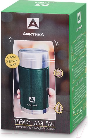 Изображение товара Термос для еды Арктика 306-1000А (зеленый)