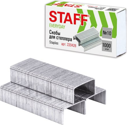Изображение товара Скобы канцелярские Staff Basic №10/ 220428 (1000шт)