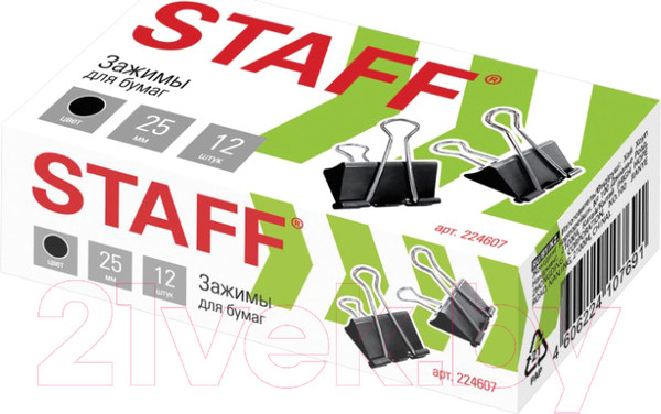 Изображение товара Зажим для бумаги Staff Everyday / 224607 (12шт)