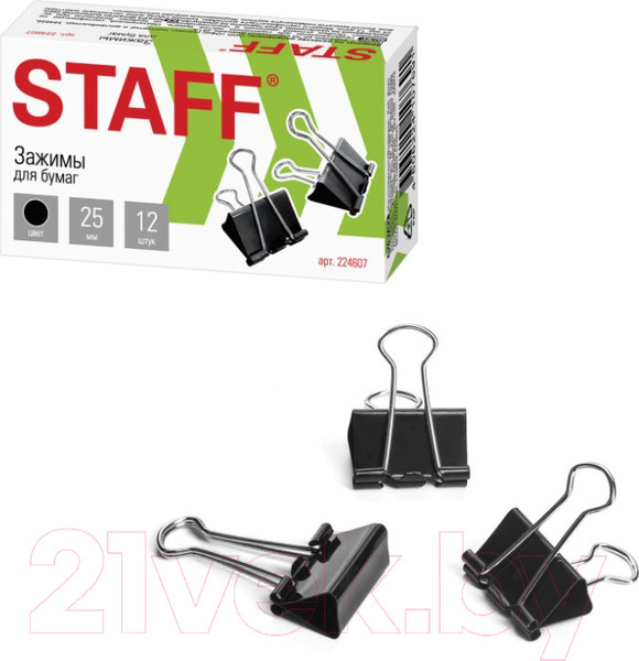 Изображение товара Зажим для бумаги Staff Everyday / 224607 (12шт)