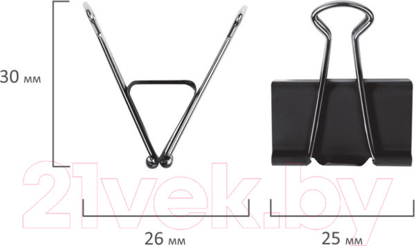 Изображение товара Зажим для бумаги Staff Everyday / 224607 (12шт)