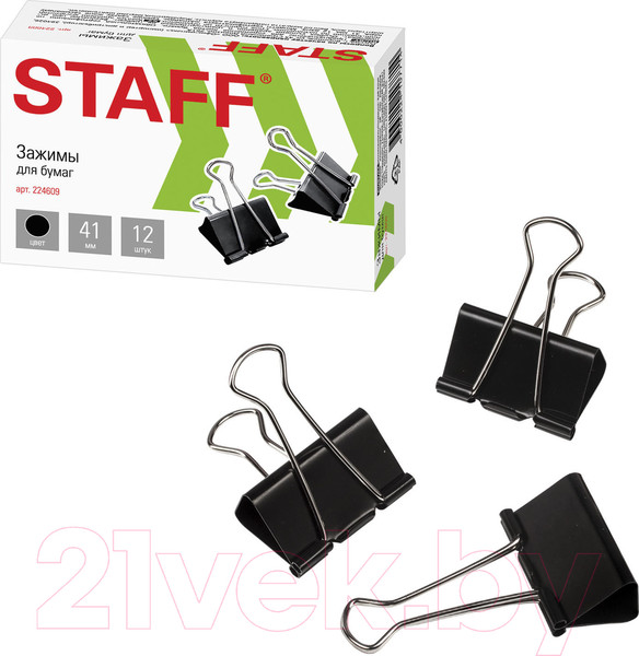 Изображение товара Зажим для бумаги Staff Everyday / 224609 (12шт)