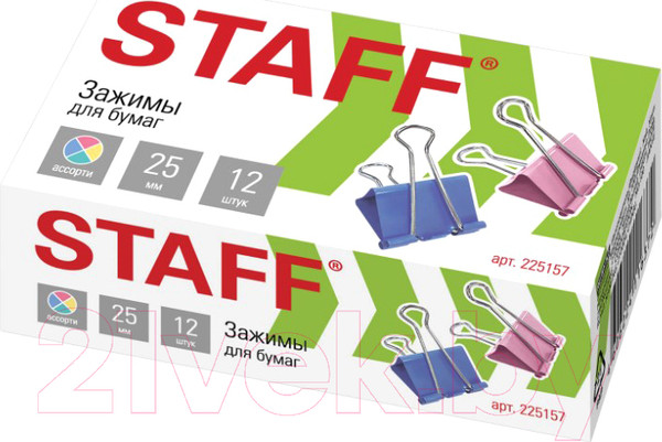 Изображение товара Зажим для бумаги Staff Profit / 225157 (12шт)