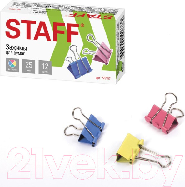 Изображение товара Зажим для бумаги Staff Profit / 225157 (12шт)