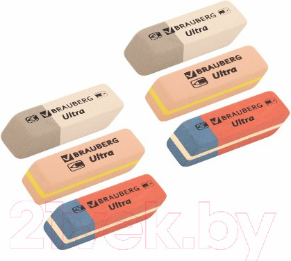 Изображение товара Набор ластиков Brauberg Ultra Mix / 229602 (6шт)