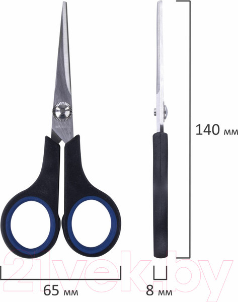 Изображение товара Ножницы канцелярские Brauberg Soft Grip / 230760