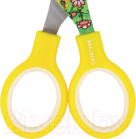 Изображение товара Ножницы канцелярские Brauberg Kid Series Жирафы / 232269 (желтый)