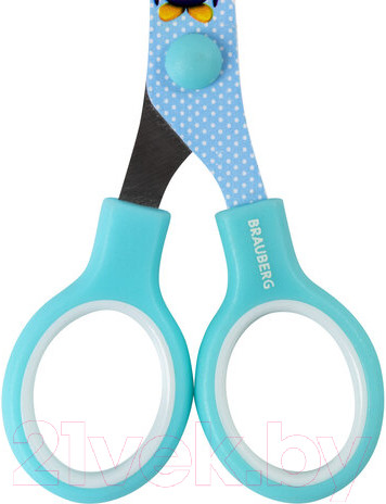 Изображение товара Ножницы канцелярские Brauberg Kid Series Пингвины / 232271 (голубой)
