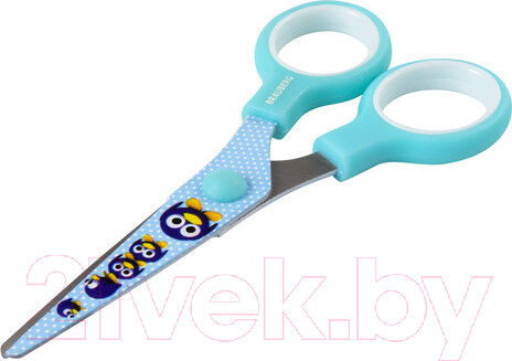 Изображение товара Ножницы канцелярские Brauberg Kid Series Пингвины / 232271 (голубой)