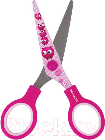 Изображение товара Ножницы канцелярские Brauberg Kid Series Поросята / 232272 (розовый)