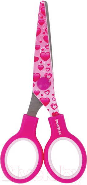 Изображение товара Ножницы канцелярские Brauberg Kid Series Сердечки / 232275 (малиновый)