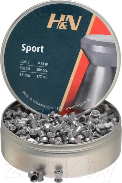 Изображение товара Пульки для пневматики H&N Sport 4.5мм 0.53г (500шт)
