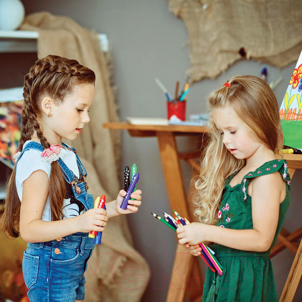 Изображение товара Набор цветных карандашей Юнландия Мир животных / 181383 (12цв)