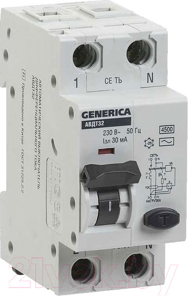 Изображение товара Выключатель автоматический Generica АВДТ 32 С25 / MAD25-5-025-C-30