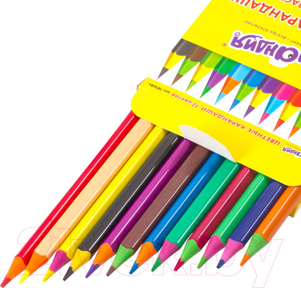 Изображение товара Набор цветных карандашей Юнландия Карнавал / 181684 (12цв)