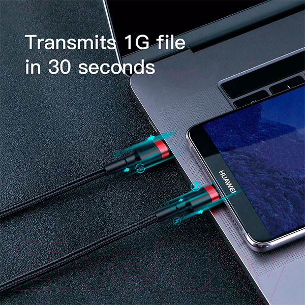 Изображение товара Кабель Baseus CATKLF-GG1 (1м, серый/черный)