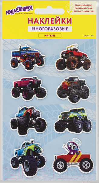 Изображение товара Набор наклеек Юнландия Машины / 661784
