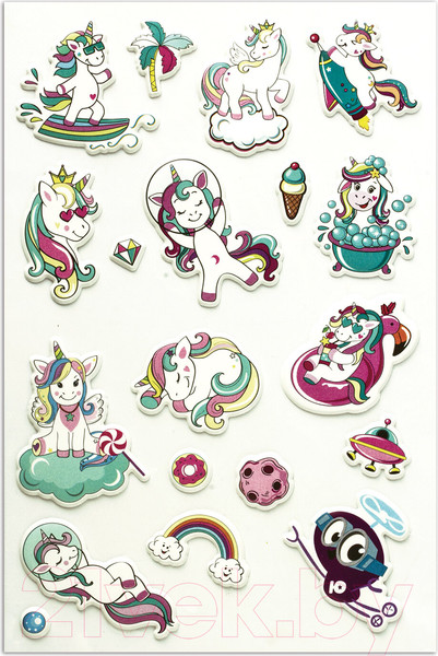 Изображение товара Набор наклеек Юнландия Единороги / 661785
