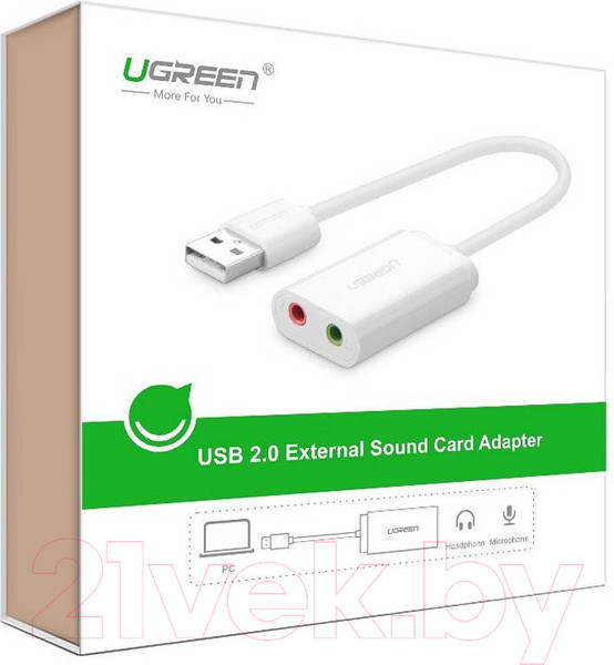 Изображение товара Адаптер Ugreen US205 / 30143 (0.15м, белый)