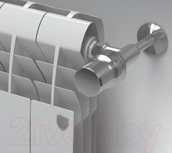 Изображение товара Радиатор биметаллический Royal Thermo BiLiner 500 (4 секции, с монтажным комплектом, кронштейном и кранами)