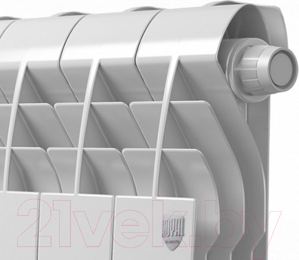 Изображение товара Радиатор биметаллический Royal Thermo BiLiner 500 (4 секции, с монтажным комплектом, кронштейном и кранами)