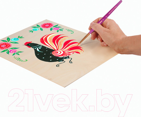 Изображение товара Набор кистей Юнландия Синтетика / 200886 (3шт)