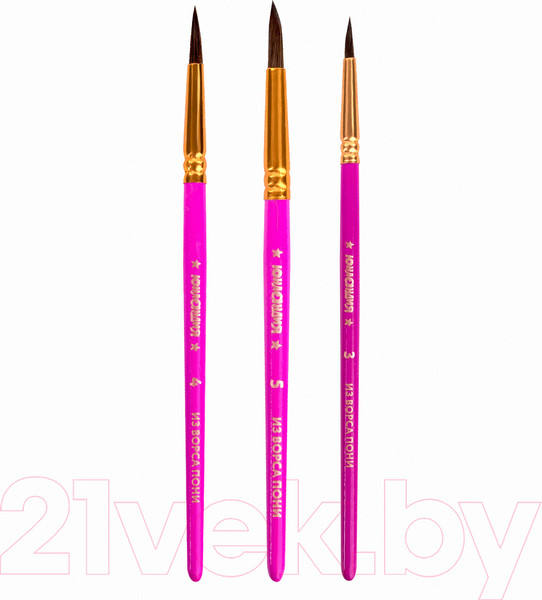 Изображение товара Набор кистей Юнландия Пони / 200885 (3шт)