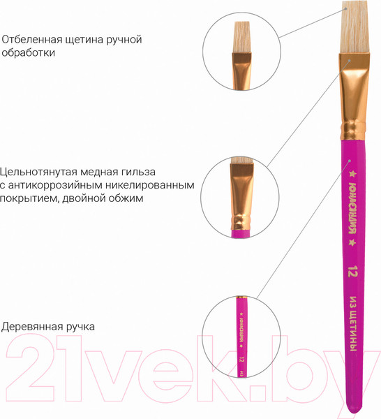 Изображение товара Набор кистей Юнландия Пони / 200883 (2шт)