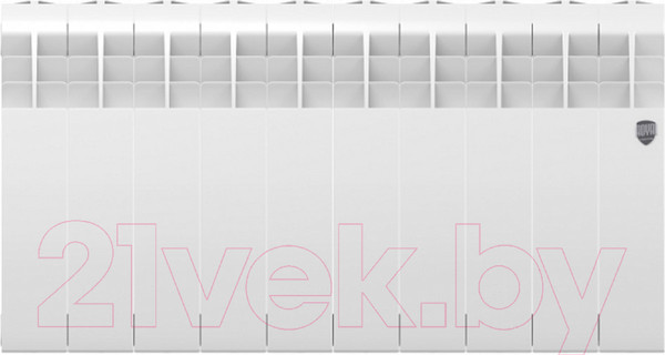 Изображение товара Радиатор биметаллический Royal Thermo Biliner Bianco 350 (10 секций, с монтажным комплектом и угловыми кранами)