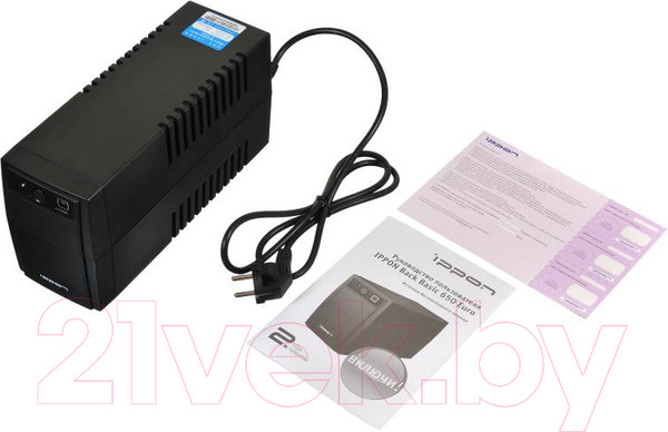 Изображение товара ИБП IPPON Back Basic 850S Euro (черный)