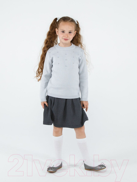 Изображение товара Джемпер детский Amarobaby Pure Love School / AB-OD21-PLS2102/11-128 (серый, р. 128)
