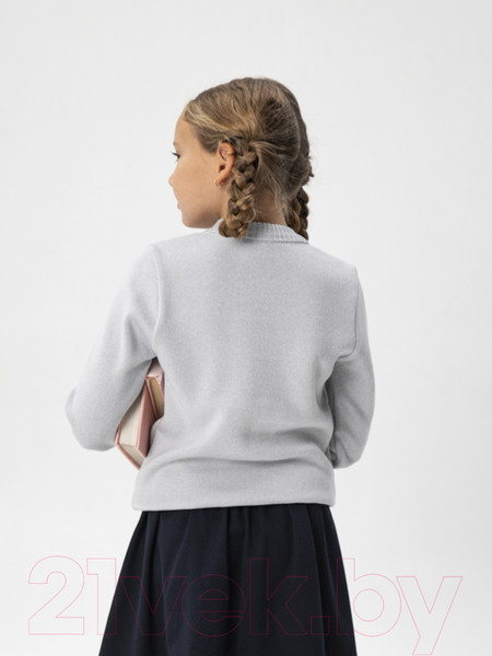 Изображение товара Джемпер детский Amarobaby Pure Love School / AB-OD21-PLS2102/11-128 (серый, р. 128)