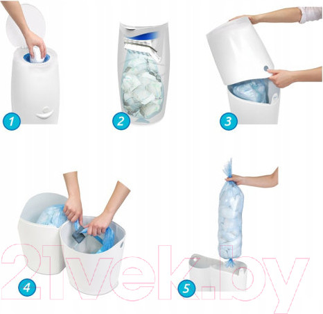 Изображение товара Накопитель подгузников Angelcare Dress Up Round