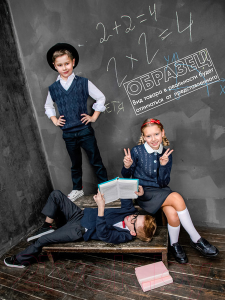 Изображение товара Джемпер детский Amarobaby Pure Love School / AB-OD21-PLS2101/20-128 (синий, р. 128)