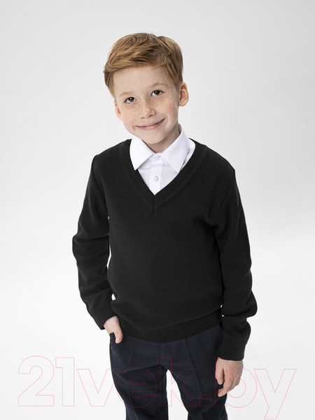 Изображение товара Джемпер детский Amarobaby Pure Love School / AB-OD21-PLS2101/09-128 (черный, р. 128)