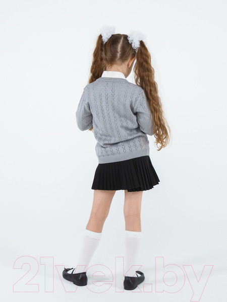 Изображение товара Кофта детская Amarobaby Pure Love School / AB-OD21-PLS2002/11-128 (серый, р. 128)