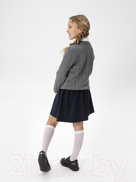 Изображение товара Кофта детская Amarobaby Pure Love School / AB-OD21-PLS2002/11-128 (серый, р. 128)