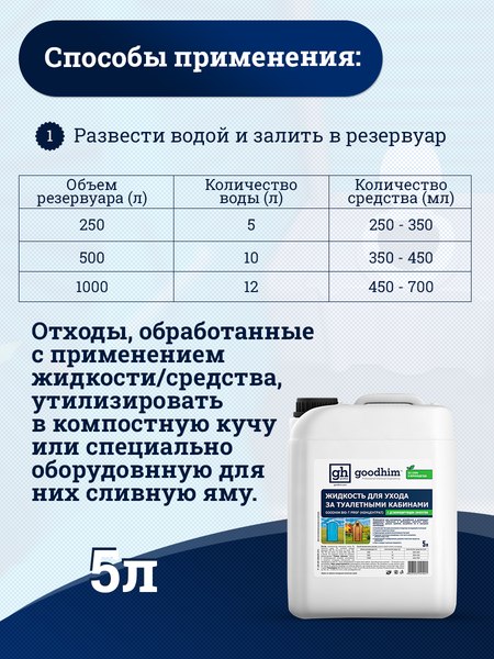 Изображение товара Биоактиватор GoodHim Bio-T Prof концентрат 41421 (5л)