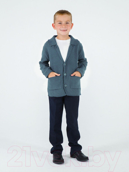 Изображение товара Жакет детский Amarobaby Pure Love School / AB-OD21-PLS2001/11-134 (серый, р-р 128-134)