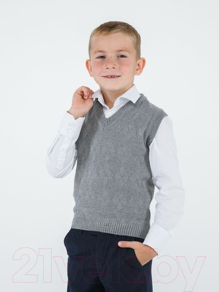 Изображение товара Жилет детский Amarobaby Pure Love School / AB-OD21-PLS1001/11-140 (серый, р. 140)