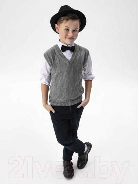 Изображение товара Жилет детский Amarobaby Pure Love School / AB-OD21-PLS1001/11-140 (серый, р. 140)