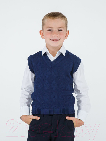 Изображение товара Жилет детский Amarobaby Pure Love School / AB-OD21-PLS1001/20-128 (синий, р. 128)