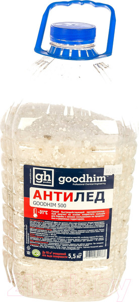 Изображение товара Противогололедный реагент GoodHim 500 № 31 / 44688 (5.5кг, ПЭТ)
