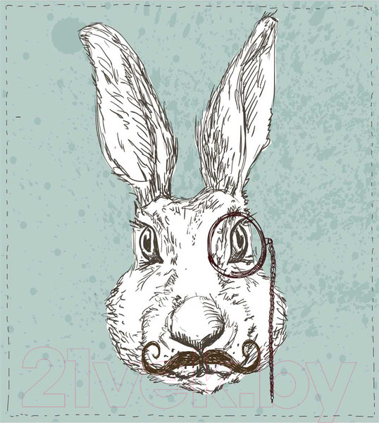 Изображение товара Наволочка декоративная JoyArty Заяц-джентльмен / sl_54022