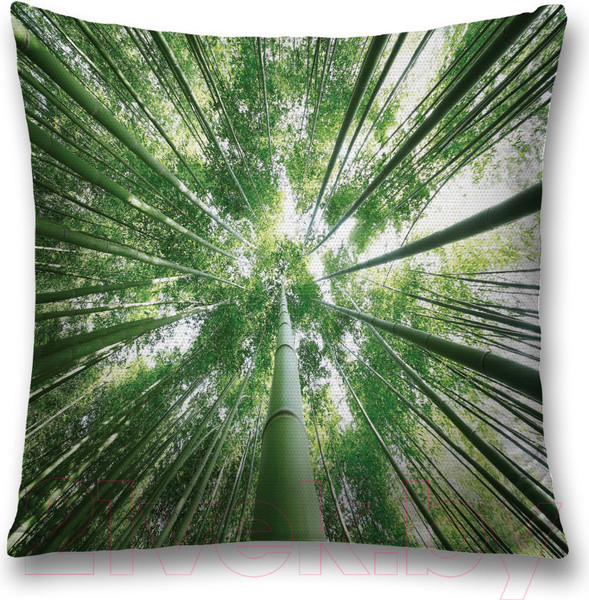 Изображение товара Наволочка декоративная JoyArty Бамбуковый лес / sl_13727