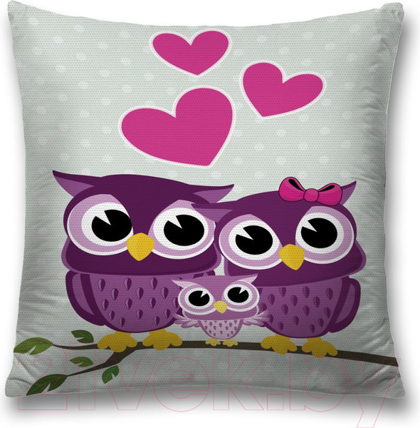 Изображение товара Наволочка декоративная JoyArty Совиная семья / sl_10823