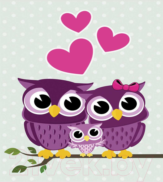 Изображение товара Наволочка декоративная JoyArty Совиная семья / sl_10823