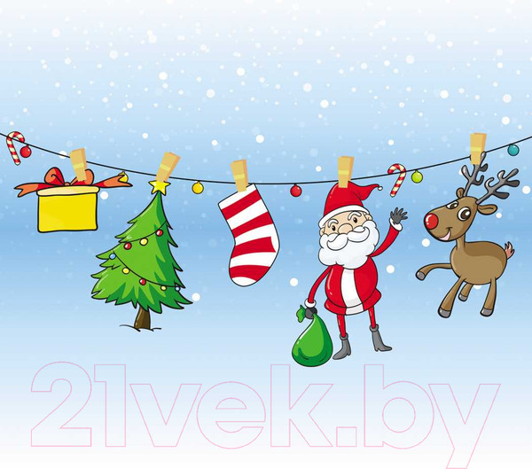 Изображение товара Наволочка декоративная JoyArty Новогодняя сушилка / sl_78077