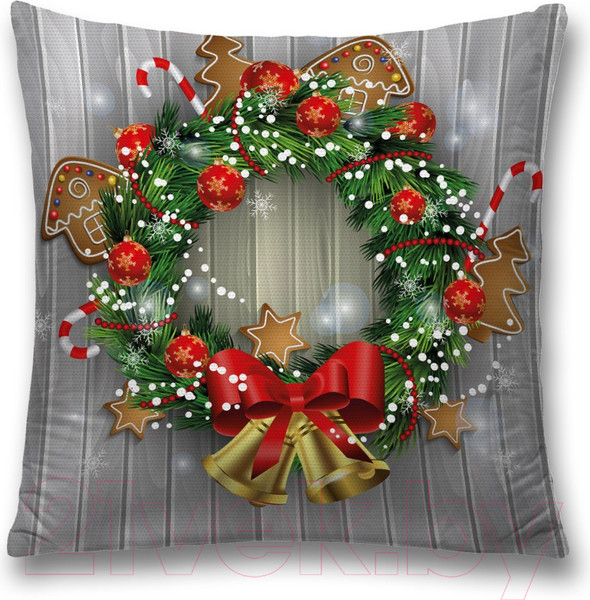 Изображение товара Наволочка декоративная JoyArty Новогодние колокольчики / sl_21509