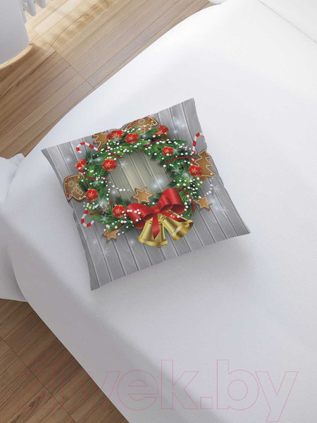 Изображение товара Наволочка декоративная JoyArty Новогодние колокольчики / sl_21509